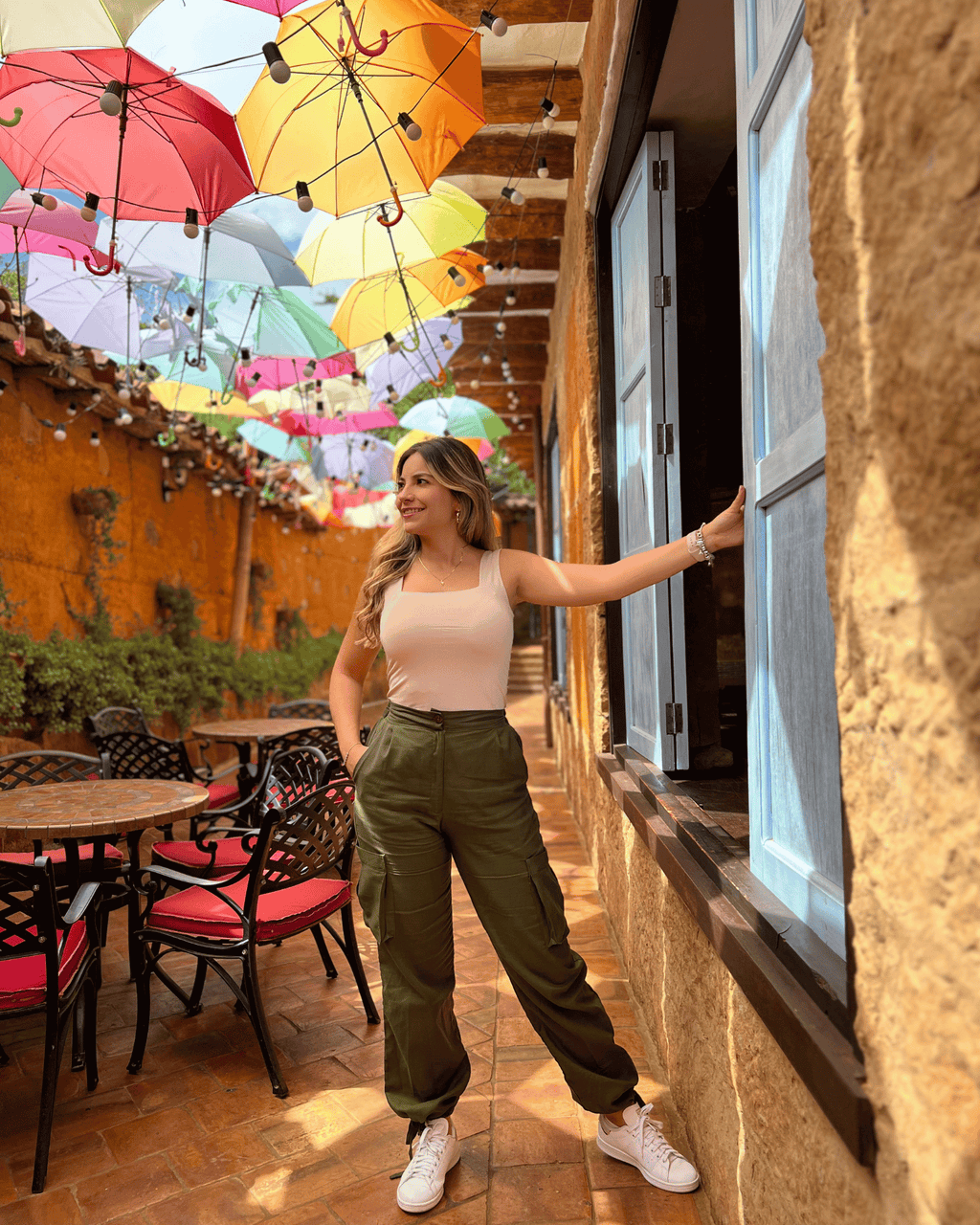 PANTALON CARGO EN LINO