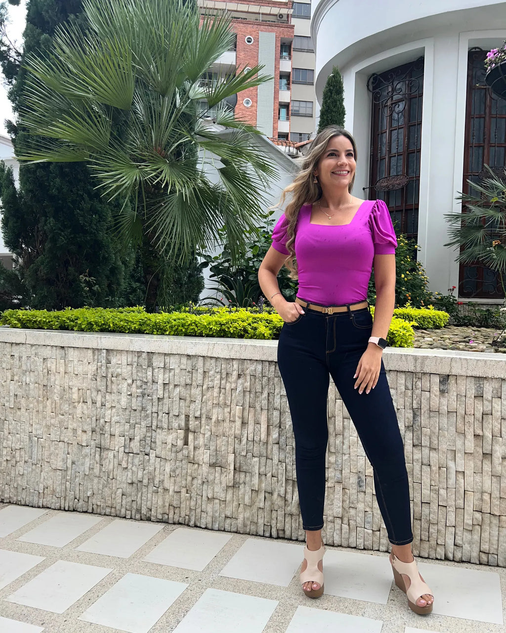 Blusa esencial con manga