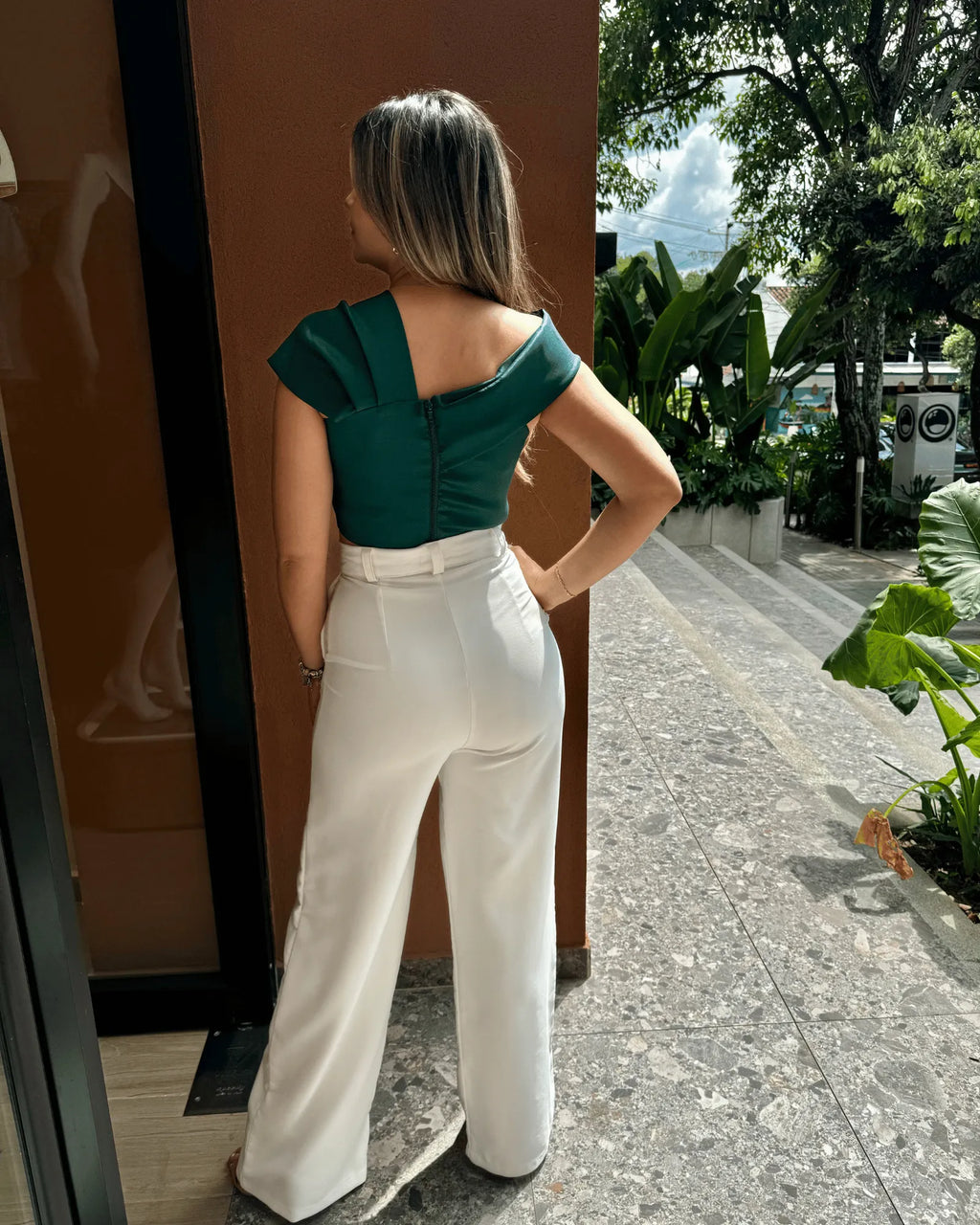 TOP ESMERALDA TAFETA