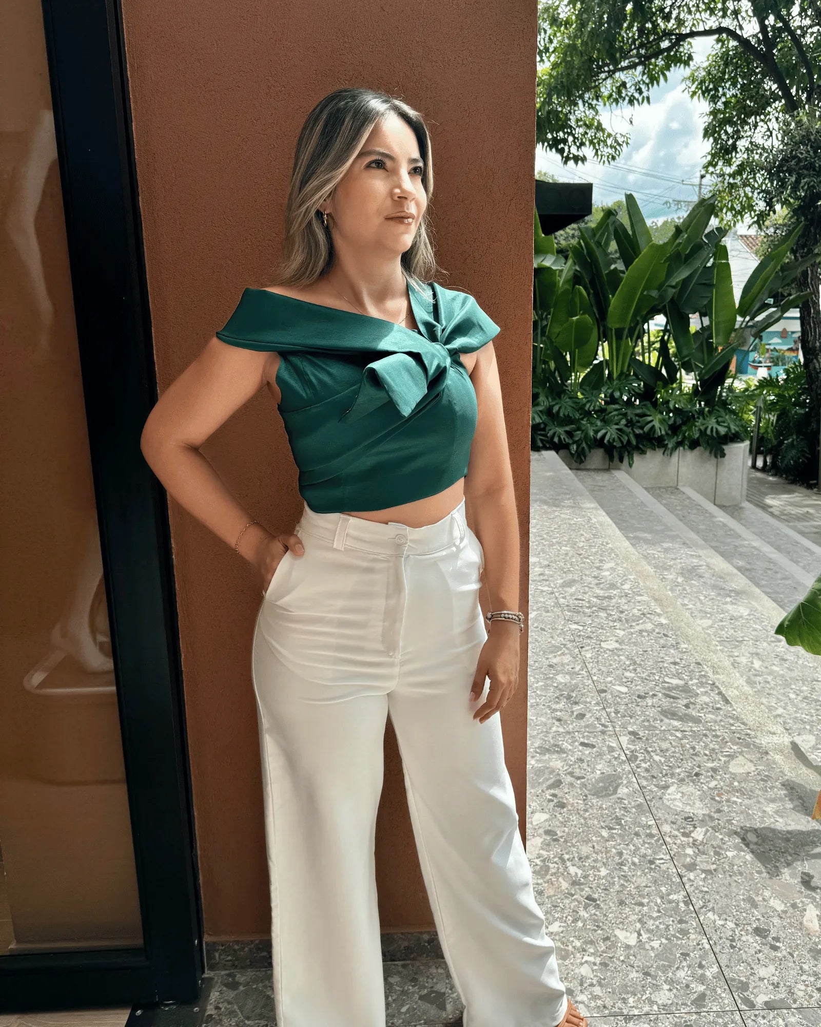 TOP ESMERALDA TAFETA